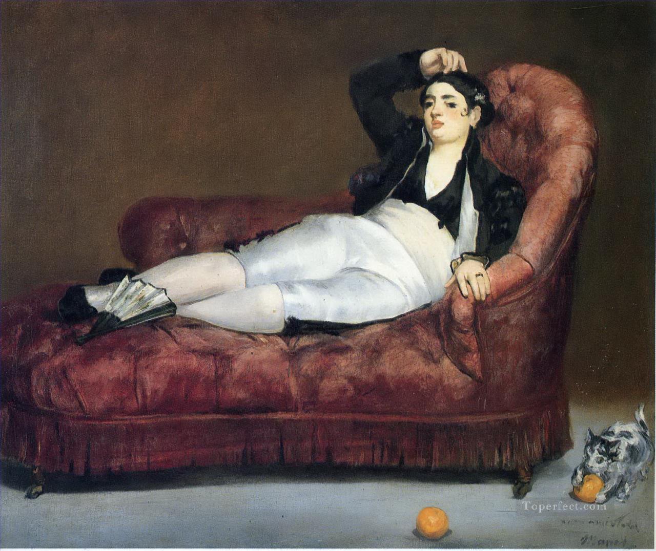 Young Woman Reclining in Spanish Costume Eduard Manet Oil Paintings